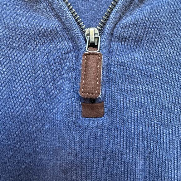 Polo Ralph Lauren Blue Cotton Quarter Zip Pullover Sweater XL - Picture 4 of 6